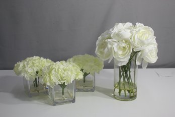 Group Lot Of Artificial Hydrangea In Cube