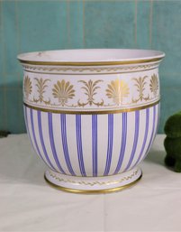 Vintage Cachepot Hand-Made, Hand-Painted In Italy For C.S. Goodfriend &co