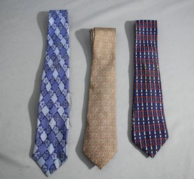 Three (3) Vintage Hermes Neckties