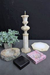 Group Lot Of Small Decorative Stone And Marble Objects