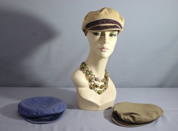 Three (3) Vintage Aegean Fisherman Caps