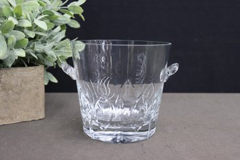 Block Crystal Starburst Pattern Ice Bucket