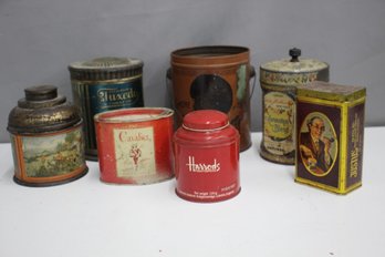 Group Lot Of Tobacco Tin Cans