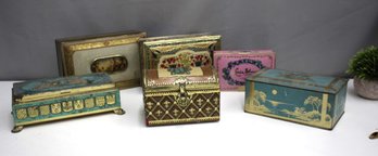 Group Lot Of Tin Boxes