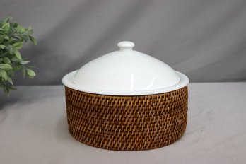 Crate & Barrel Casserole Dish With Nesting Basket