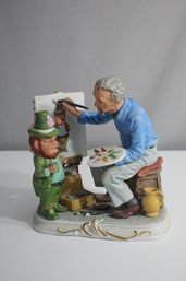 Vintage  Hoffman Norman Rockwell Painting 'Mr Lucky ' Empty Decanter
