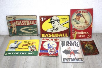 Group Lot Of Sport Tin Signs