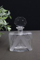 Vintage Etched Cut Crystal Perfume Bottle