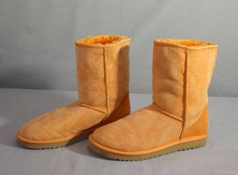 Orange UGG Short Boots   Size 8  (NEW Never Used )