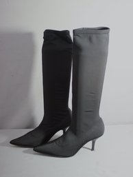 Pair Of Black  Stretch Sock Boots  Size 9M