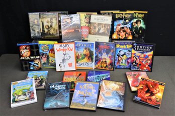 Group Lot Of Cartoons &Science Fiction DVDs - Harry Potter, Lord Of The Rings (used & All The Discs In Them )