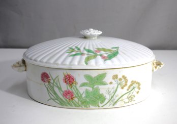 Shafford Herbs & Spices Porcelain 2.25 Quart Oval Covered Casserole