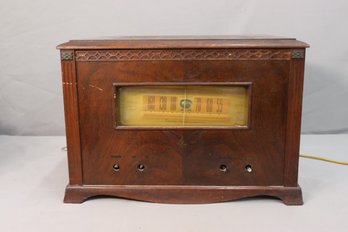 Vintage Emerson DS-436 Radio In Cabinet By Ingraham (untested, Missing Knobs Etc)