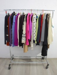 Rack R- Rack Lot Of Ladies Jackets And Sweaters- Sizes Range
