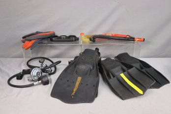 Group Lot Of Used Snorkel And Scuba Equipment