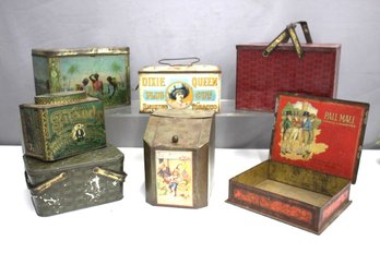 Group Lot Of Tobacco Tin Boxes