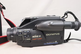 Olympus Movie 8 Model #vX-43 Video Camera With Accessories And Camera Bag