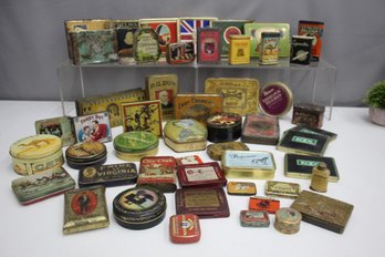 Large Collection Of Vintage Tin Cans And Boxes