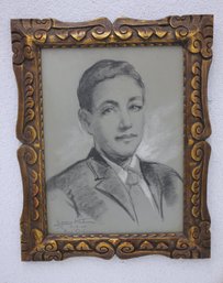 Frame Pencil Drawing -signed And Dated