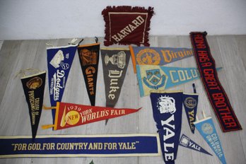 Collection Of Vintage School Flags