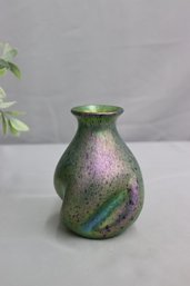 Small Beautiful Art Glass Vase -Artist Unknow