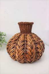 Hand Woven Rattan Urn Style Basket