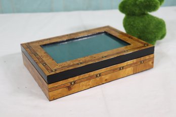 Inlay And Burl Shadow Box/display Case By Addison Ross London