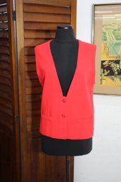 Eve Michele Willner 100% Wool Vest - Size 12, Made In Italy