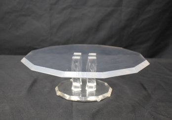 MCM Lucite Cake Stand - 4'H X 12' Round