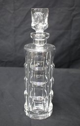 Crystal Decanter With Geometric Design - 12.5' High