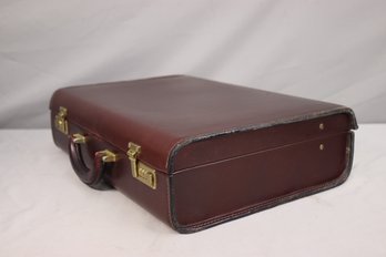Vintage Chestnut Schlesinger Briefcase With Two Combination Locks