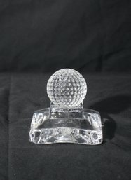 Waterford Crystal Golf Ball And Stand