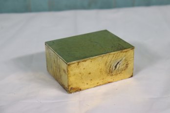 Vintage Brass Faux Bois Trinket Box