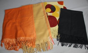 Group Lot Of Four (4) GORGEOUS Modern Cashmere Scarfs
