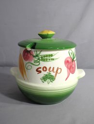 Vintage 1957 LA Pottery Vegetable-Themed Soup Tureen
