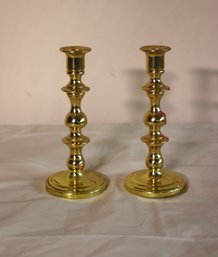 Pair Of Baldwin Brass Candle Sticks