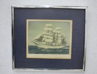 Framed Photo Of A Sail Boat