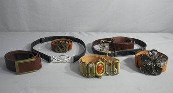 Group Lot Of Buckle Belts