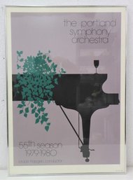 Jan V. Roy 55th Season Portland Symphony Orchestra 1979/80 Celebratorty Poster Print, Framed