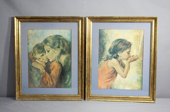 Good  Quality Decorative Framed Prints Mother And Child.