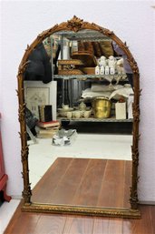 Arched Mirror In Rococo Gilt Style Frame