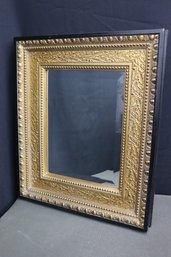 Wall Mirror In Louis Style Gold And Black Painted Plaster And Wood Frame