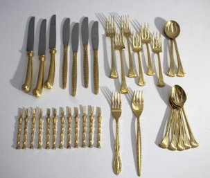 Collection Of Mixed Gold Tone Flatware