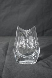 Daum France Crystal Owl Figurine