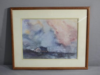 Framed And Matted Watercolor