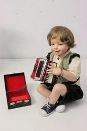 La Collection Artisan Boy With His Accordion Doll