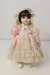 Gorham Petticoats & Lace 1986 Laura Porcelain Musical Doll Laura's Theme With Stand