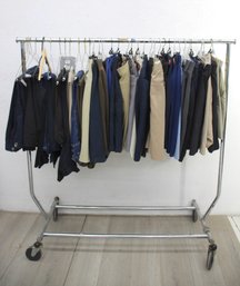 Rack W-assorted Lot Of Men's Pants And Shorts -size Range