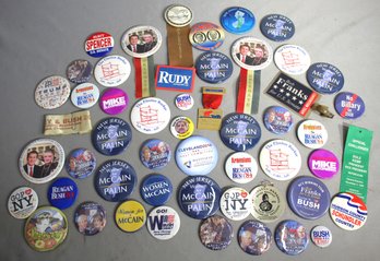 Large Collection Of Political Campaign Buttons And Memorabilia