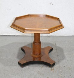Holland Salley Inc.  Book-Matched Veneer Octagonal Game Table